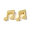 Brass Charms, Musical Note, Lead Free & Cadmium Free, Real 18K Gold Plated, 8x10.5x3mm, Hole: 1.5mm