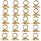 SUNNYCLUE 1 Box 100Pcs Bead Bail Cap Bead Caps with Loop Bead Caps Bails Pendant Bails Gold 304 Stainless Steel Round Bails Clasp Pearl Pendant Connector for Jewelry Making Accessories DIY Supplies