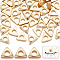 60Pcs Brass Beads, Triangle, Real 14K Gold Plated, 3.5x3.5x1.4mm
