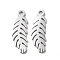 Non-Tarnish 304 Stainless Steel Pendants, Manual Polishing, Leaf Charms, Stainless Steel Color, 18.5x6x1mm, Hole: 1.6mm