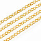 Brass Twisted Chains, Curb Chains, Soldered, Cadmium Free & Nickel Free & Lead Free, with Spool, Golden, 3x2x0.45mm, about 328.08 Feet(100m)/roll