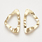 Brass Pendants, Triangle, Bumpy, Nickel Free, Golden, 33x18.5x1mm, Hole: 1mm