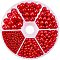 PandaHall Elite 1113 pcs 2.5/4/5/6/7/8mm No Holes/Undrilled Imitated Round Pearl Beads Grment Accessories for Vase Fillers, Wedding, Birthday Party Home Decoration, Red, 6 Mixed Size