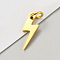 304 Stainless Steel Pendants, Manual Polishing, Lightning, Golden, 16x4.5mm