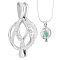 1Pc Rhodium Plated 925 Sterling Silver Rhinestone Pendants, Cage Pendants, Oval, Platinum, 19.5x10.5mm, Hole: 4x2.5mm