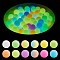 120Pcs Silicone Beads 12mm Fluorescent Silicone Beads for Keychain Making, Glow in the Dark Colorful Silicone Bead Kit for Bracelets Necklaces Craft Making, Mixed Color, 12mm, Hole: 2mm