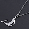 Non-Tarnish 201 Stainless Steel Dolphin Pendants Necklaces, with Cable Chains and Lobster Claw Clasps, Stainless Steel Color, 17.71 inch(45cm), 1.5mm
