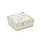Cardboard Jewelry Boxes, with Black Sponge Mat, for Jewelry Gift Packaging, Square with Star Pattern, Beige, 7.25x7.25x3.15cm