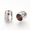 Tarnish Resistant 201 Stainless Steel Cord Ends, End Caps, Stainless Steel Color, 7x6mm, Hole: 0.5mm, inner diameter: 5mm