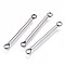 Non-Tarnish 304 Stainless Steel Links Connectors, Bar Links, Stainless Steel Color, 26x1mm, Hole: 2mm