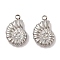 Anti-Tarnish 304 Stainless Steel Pendants, Conch Charm, Stainless Steel Color, 17x11x4mm, Hole: 1.6mm