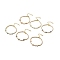Star with Evil Eye Enamel Link Bracelet with Clear Cubic Zirconia Tennis Chains, Gold Plated Brass Jewelry for Women, Cadmium Free & Lead Free, Mixed Color, 6-7/8 inch(17.5cm)