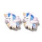 Wood  Beads, Unicorn, Dodger Blue, 22x24.5x5mm, Hole: 2mm