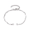 Tarnish Resistant 304 Stainless Steel Oval Link Chain Bracelet Makings, Fit for Connector Charms, with Lobster Claw Clasp & Chain Extender, Stainless Steel Color, 6-3/4 inch(17.2cm), Hole: 3.5mm