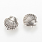 Tibetan Style Alloy Beads, Shell, Cadmium Free & Nickel Free & Lead Free, Antique Silver, 14x14.5x6.5mm, Hole: 2mm, about 280pcs/1000g