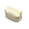 Velvet Heart Multi-function Pen & Pencil Bags, Desktop Stationery Organizer, Light Yellow, 160x90x100mm