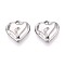 304 Stainless Steel Charms, Heart Charm, Anti-Tarnish, Stainless Steel Color, 11.5x11.5x2mm, Hole: 1.1mm
