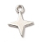 Rack Plating Alloy Charms, Cadmium Free & Lead Free, Star Charms, Platinum, 14.5x11.5x1.5mm, Hole: 1.8mm