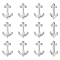 12Pcs 304 Stainless Steel Hook Clasps, For Leather Cord Bracelets Making, Anchor, Stainless Steel Color, 26x17x5mm, Hole: 1mm