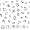 80pcs 8 styles Square/Heart/Horse Eye Sew on Rhinestone, Glass Rhinestone Multi-Strand Links, with Eco-Friendly Brass Prong Settings, Garments Accessories, Faceted, Crystal, 10~18x7~19.5x4.5~7.5mm, Hole: 1mm, 10pcs/style