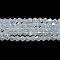 Imitation Jade Electroplate Glass Beads Strands, AB Color Plated, Faceted, Bicone, Clear, 2.9~3.3x2.5mm, Hole: 0.7mm, about 135~140pcs/strand, 38~40cm