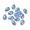 Opaque Glass Cabochons, Stripe Pattern, teardrop, Colorful, 10x6x3mm
