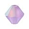 Preciosa® Crystal Beads, Czech Crystal, Bicone(451 69 302 Rondelle), 20310 20019 Violet AB Matt, 6mm, Hole: 1mm