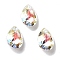 K9 Glass, Imitation Czech Rhinestone, Teardrop, Light Crystal AB, 8x6x3.5mm