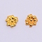 Alloy Cabochons, UV Resin Filling Materilal, Cadmium Free & Lead Free, Flower, Golden, 7x1.8mm