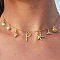 Bohemian Summer Beach Style 18K Gold Plated Shell Shape Initial Pendant Necklaces