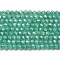 Cubic Zirconia Bead Strands, Faceted Round, Sea Green, 3mm, Hole: 0.6mm, about 131pcs/strand, 14.76''(37.5cm)