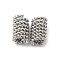 Non-Tarnish 304 Stainless Steel Beads, Twisted Wrapped Beads, Tube, Stainless Steel Color, 8.5x5.5mm, Hole: 3.5mm