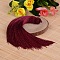 Beautiful Design Nylon Tassel Pendant Decorations, Dark Red, 160x18mm, Hole: 4mm