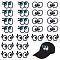 24Pcs 3 Style Cartoon Style Double Eye Embroidered Cloth Patches, Applique Patch, Sewing Craft Decoration, Mixed Color, 37~43x60~75x1~1.5mm, 8pcs/style