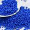 Baking Paint Glass Seed Beads, Cylinder, Blue, 2x1.5mm, Hole: 1mm, about 5599pcs/50g