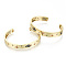 Brass Micro Pave Cubic Zirconia Cuff Bangles, Nickel Free, Eye, Colorful, Real 16K Gold Plated, Inner Diameter: 2-3/8x1-7/8 inch(6x4.8cm), 9mm