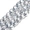Electroplate Glass Beads Strands, Oval, Faceted, Light Steel Blue, 6.5x4.5x3mm, Hole: 0.8mm, about 79~80pcs/strand, 19.29''~20.67''(49~52.5cm)
