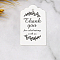 100Pcs Thank You Paper Gift Tags, Thanksgiving Day Tags, Rectangle with Word, White, 5x3cm