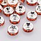 Brass Grade A Rhinestone Spacer Beads, Straight Flange, Rondelle, Silver, Hyacinth, 8x3.8mm, Hole: 1.5mm