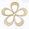 Eco-Friendly Cowhide Big Pendants, teardrop, Light Khaki, 60x40x1.5mm, Hole: 1.4mm