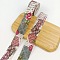 40M Cotton Linen Printed Ribbons, Garment Accessories, Flat, Flower, 1-5/8 inch(40mm), about 43.74 Yards(40m)/Roll