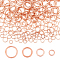 PH PandaHall 200pcs Closed Jump Rings 4 Sizes Brass Jump Rings Rose Gold Closed O Rings 16~18 Gauge O Ring Connectors for Keychain Choker Earring Necklaces Bracelet Jewelry Making, 6/8/10/12mm
