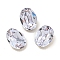 Glass Rhinestone Cabochons, Pointed Back & Back Plated, Faceted, Oval, Alexandrite, 8x6x4mm