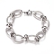 Tarnish Resistant 304 Stainless Steel Chain Bracelets, with Lobster Claw Clasps, Stainless Steel Color, 8-1/8 inch(20.5cm)