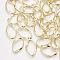 Alloy Linking Rings, Twist Oval, Light Gold, 25x16.5x2mm, Inner Diameter: 22x11mm
