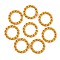 Aluminum Quick Link Connectors, Twisted Round Ring, Orange, 24~24.5x3.5~4mm, Inner Diameter: 17~17.5mm