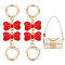 UNICRAFTALE 2Pcs 4.13 Inch Purse Strap Extender Bowknot Extender Purse Chain Light Gold Bag Chain Metal Handbag Straps for Purse Replacement Handbag Supplies