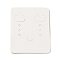 50Pcs Rectangle Paper Earring Display Cards, Jewelry Display Cards for Earring Stud Storage, White, 4.7x3.8x0.05cm, Hole: 6.8x11mm and 6.2mm and 1.6mm