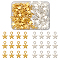 Tibetan Style Alloy Charms, Star, Platinum & Golden, 10x8x2mm, Hole: 2.5mm
