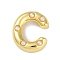 Brass Pendants, Cadmium Free & Nickel Free & Lead Free, with ABS, Letter A~Z, Letter C, 21x17.5x6.5mm, Hole: 3.5mm